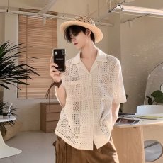 批发夏季老钱风夏季肌理感重磅t恤男<b class='q'>运动</b>健身宽松<b class='q'>大码</b>短袖男士polo衫