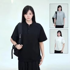 批发亨利领短袖男款夏季美式复古拼接解构<b class='q'>t</b><b class='q'>恤</b>半袖polo衫上衣