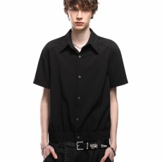 批发短袖衬衫男夏季新款休闲宽松青少年胖子加肥<b class='q'>加大</b>大码男装工装外套