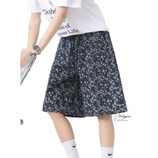 批发星星提花满印<b class='q'>牛仔</b>裤凹凸立体感透气软<b class='q'>牛仔</b><b class='q'>短裤</b><b class='q'>男</b>女宝夏季百搭裤