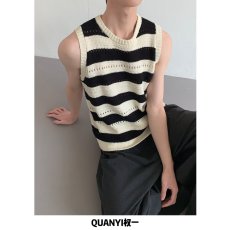 批发2026青少年针织<b class='q'>镂空</b>坎肩背心衫初中生夏季外穿针织<b class='q'>镂空</b>坎肩背心
