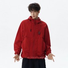批发黑色户外<b class='q'>外套</b>男士款2026新款春秋季青少年机能风防水夹克上衣