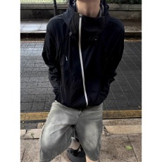 批发侧角弧拉链拼接防晒衣<b class='q'>男</b>款夏季薄款速干冰丝骑行服外套户外冲锋衣