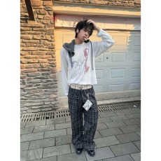 批发美式印花罩衫夏季轻薄透气慵懒风圆领打底衫cleanfit<b class='q'>长袖</b><b class='q'>T</b><b class='q'>恤</b><b class='q'>男</b>女