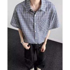 批发高街口袋<b class='q'>衬衫</b>短袖男2026夏季新款港风<b class='q'>男生</b>穿搭宽松半袖<b class='q'>衬衣</b>外套