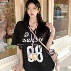 批发美式复古球衣风08号数字印花重磅短袖<b class='q'>T</b><b class='q'>恤</b>男夏装街头<b class='q'>嘻哈</b>大码上衣