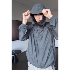 批发网图  高质量90锦纶10氨纶防晒 深灰色 M到2XL