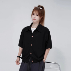 批发纯色<b class='q'>短袖</b><b class='q'>衬衫</b><b class='q'>男士</b>夏季新款潮流青年<b class='q'>衬衣</b>半袖痞帅寸衫上衣高级感
