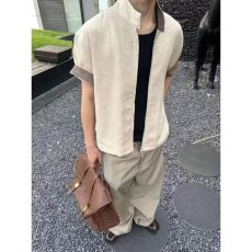 批发夏季<b class='q'>男士</b><b class='q'>短袖</b><b class='q'>衬衫</b>冰丝冰凉感薄款透气<b class='q'>衬衣</b>潮流痞帅半袖男装