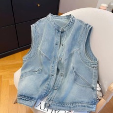 批发美式时尚<b class='q'>牛仔</b>马甲女时髦洋气2026春季新款百搭坎肩背心外套上衣潮