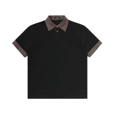 批发夏季条纹精致纽扣<b class='q'>男</b>款短袖POLO衫经典<b class='q'>男</b>装半袖宽松上衣