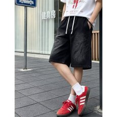 批发牛仔短裤男夏季美式高街宽松直筒五分裤2026新款<b class='q'>男生</b>休闲百搭裤子