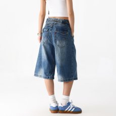 批发美式复古高腰阔腿牛仔<b class='q'>七分裤</b><b class='q'>女</b>夏季新款2026宽松显瘦水洗直筒裤子