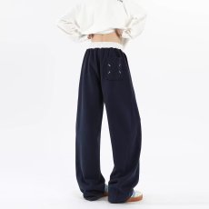 批发2026美式重磅弯刀卫裤<b class='q'>男</b>女春夏新款宽松直筒阔腿休闲长裤子