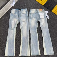 批发慵懒美式复古水洗冰蓝闪电纹微喇做旧休闲百搭牛仔裤<b class='q'>男</b>女文艺新款