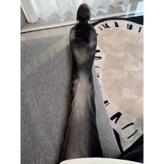 批发cleanfit斜切弯刀牛仔裤男款<b class='q'>冬</b>季高街vibe裤子直筒修身显瘦微喇裤
