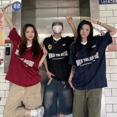 批发夏季美式复古条纹<b class='q'>运动</b>球衣<b class='q'>短袖</b>T恤男女宽松休闲半袖上衣