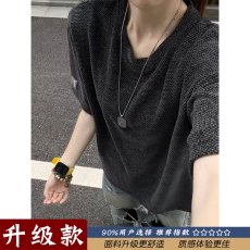 批发<b class='q'>大码</b><b class='q'>男装</b>华夫格圆领短袖<b class='q'>t</b><b class='q'>恤</b>2026夏季潮牌宽松休闲重磅半袖上衣