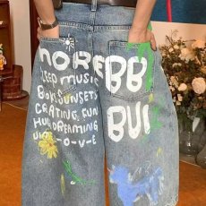 批发美式复古牛仔五分裤<b class='q'>女</b>夏季2026年新款宽松显瘦中裤5分阔腿<b class='q'>短裤</b>潮