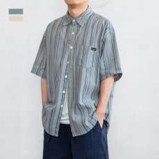 批发日系复古风<b class='q'>衬衫</b>男夏季薄款条纹潮牌宽松休闲学生美式短袖<b class='q'>衬衣</b>外套