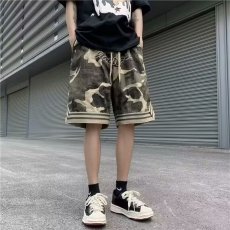 批发美式复古工装高街痞帅迷彩<b class='q'>短裤</b><b class='q'>男</b>夏季潮牌宽松百搭五分裤休闲中裤
