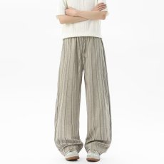 批发条纹休闲裤阔腿裤男女2026秋季新款<b class='q'>设计</b>感气质高腰显瘦百搭休闲裤