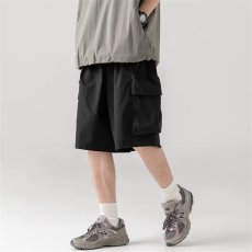 批发工装短裤男夏季2025年新款冰丝凉感休闲直筒<b class='q'>裤子</b>男潮流百搭五分裤