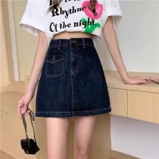批发牛仔半身裙女夏季新款<b class='q'>大码</b>胖MM设计感小众复古小个子a字短裙子潮