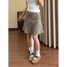 批发大码女装豹纹A字<b class='q'>半身裙</b>女夏薄款高腰显瘦防走光短裙通勤穿搭裙子