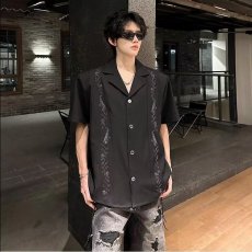 批发2026夏季透气<b class='q'>宽松</b>版古巴领男<b class='q'>衬衣</b>短袖复古老钱风慵懒<b class='q'>衬衫</b>潮男