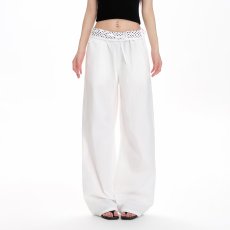 批发大码白色软糯奶芙阔腿裤女2026春季新款胖mm显瘦宽松休闲运动裤