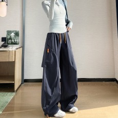 批发工装阔腿裤女2026新夏秋薄款垂感高腰宽松直筒显瘦百搭速干运动裤