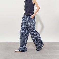 批发美式复古可拆卸设计格子休闲裤男女款慵懒风宽松阔腿长裤