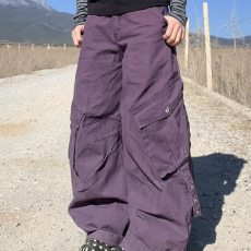 批发夏季美式解构拼接多口袋水洗工装裤男女<b class='q'>街头</b>宽松阔腿弯刀长裤潮