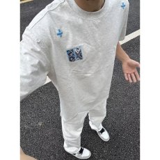 批发美式高街潮牌情侣装夏季2026新款男女款刺绣短袖上衣打底衫T恤ins
