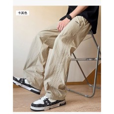 批发<b class='q'>男士</b>新款裤子透气潮牌春秋季男宽松高级感直筒阔腿<b class='q'>休闲</b><b class='q'>长裤</b>男装