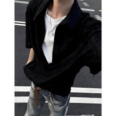 批发高级感<b class='q'>polo</b><b class='q'>衫</b><b class='q'>男</b>短袖t恤夏季宽松韩版潮流翻领半袖假两件套头体恤