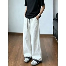 批发春秋款卫裤<b class='q'>男</b>宽松直筒青年潮流潮牌美式重磅<b class='q'>休闲裤</b>大码阔腿长裤子