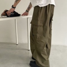 批发青少年多口袋工装裤男潮牌宽松直筒休闲裤2025新款春秋裤子