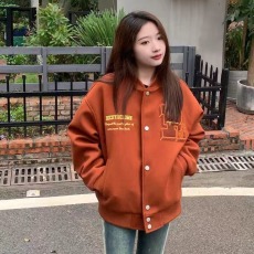 批发原版质量 2025新款韩版棒球服女<b class='q'>春</b>季潮牌重磅学院风字母刺绣外套