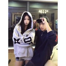 批发美式高街刺绣开衫卫衣男女2026新款春秋国潮牌连帽情侣外套