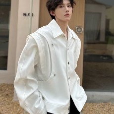 批发时尚潮牌痞帅炸街外套男模穿搭垫肩飞行夹克短款<b class='q'>设计</b>感美式棒球服