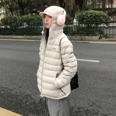 批发排骨羽绒棉服女2025年<b class='q'>冬</b>季新款韩系宽松棉衣简约轻薄连帽棉袄外套