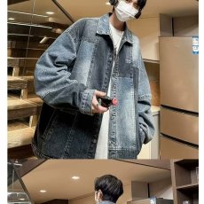 批发美式高街牛仔<b class='q'>外套</b><b class='q'>男士</b>2023年秋季新款潮牌设计感轻熟风宽松<b class='q'>夹克</b>潮
