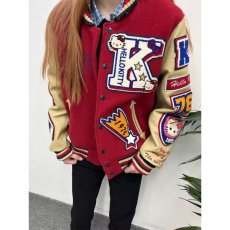 批发美式高街重工刺绣字母拼接棒球服外套男女春秋季潮牌痞帅情侣<b class='q'>夹克</b>