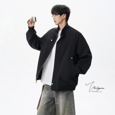 批发秋春季韩版时髦复古vintage飞行员棒服短款<b class='q'>夹克</b><b class='q'>男士</b>宽松拉链<b class='q'>外套</b>