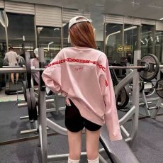 批发美式复古街头风长袖T恤女秋季新款字母印花圆领打底衫上衣ins