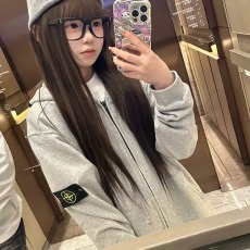 批发美式高街潮牌徽章刺绣开衫连帽卫衣少女大童初中高中学生宽松外套