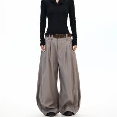 批发灰色西装裤春<b class='q'>夏季</b>薄款路子高腰直筒休闲百搭窄版小个子阔腿裤