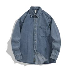 批发牛仔<b class='q'>衬衫</b><b class='q'>男</b>生外套秋冬款<b class='q'>休闲</b>百搭<b class='q'>衬衣</b>长袖高级感秋冬装上衣